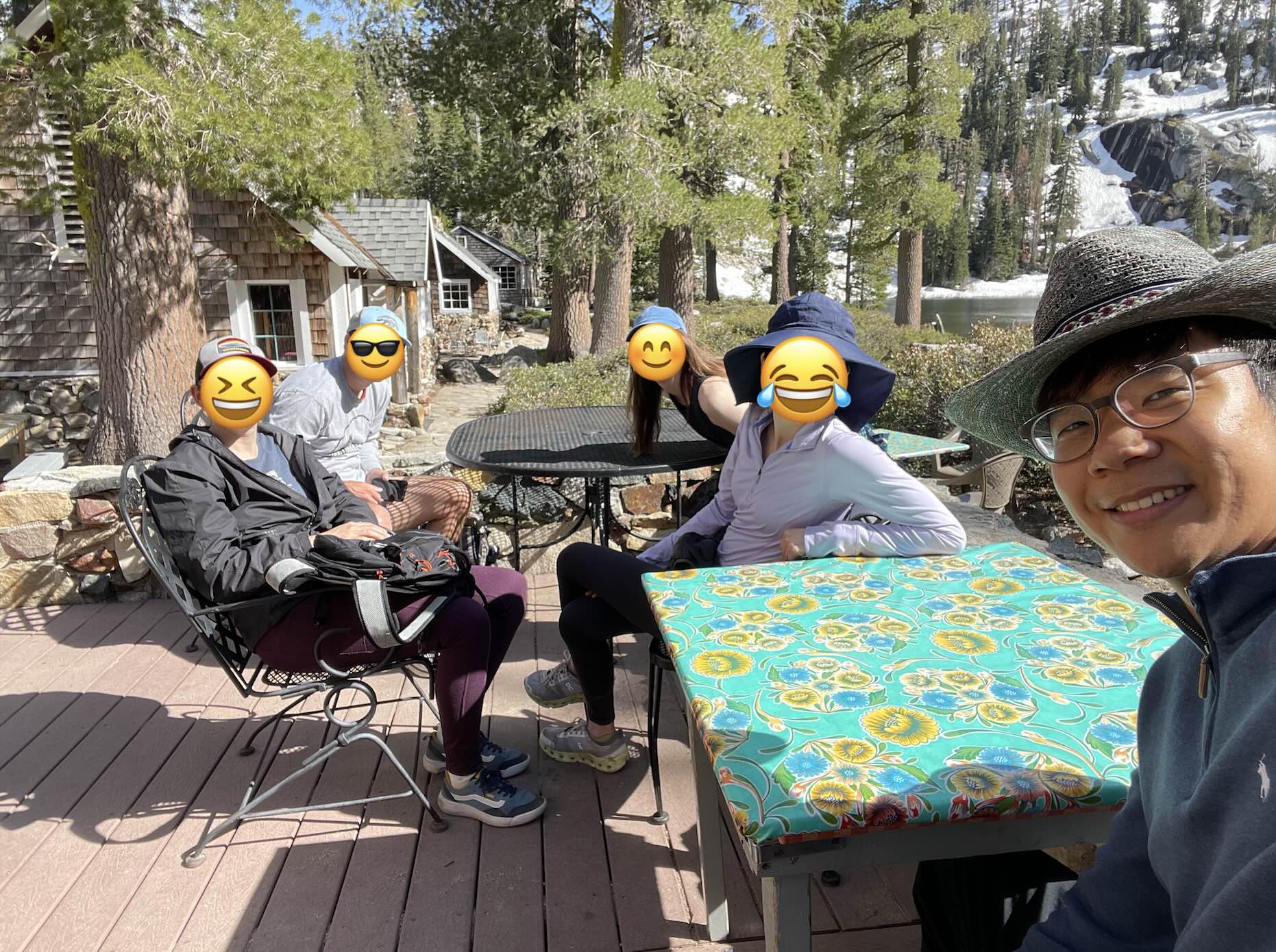 Hiking a mountain near Lake Tahoe with friends from work during Memorial Day long weekend.