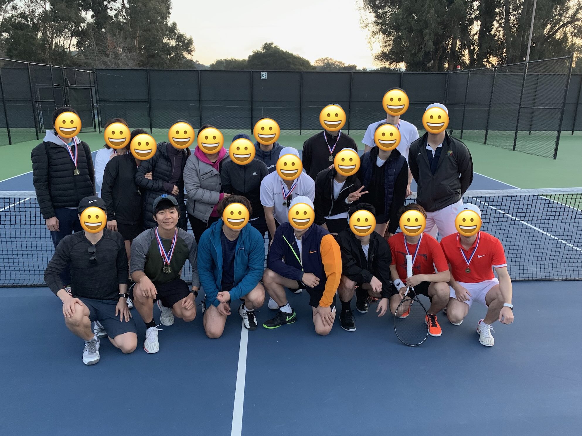 I made many friends playing tennis.